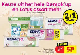 Kruidvat Keuze uit het hele Demak'up en Lotus assortiment aanbieding