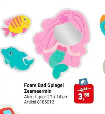 Lobbes Foam Bad Spiegel Zeemeermin aanbieding