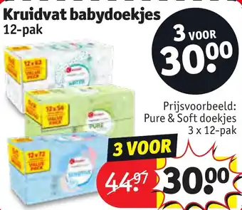 Kruidvat Babydoekjes 12-pak aanbieding