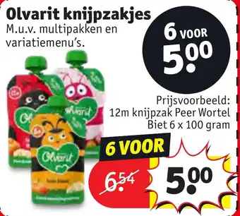 Kruidvat Olvarit knijpzakjes aanbieding