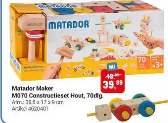 Lobbes Matador Make M070 Constructieset Hout, 70dlg. aanbieding