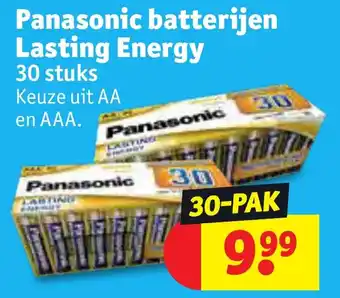 Kruidvat Panasonic batterijen Lasting Energy 30 stuks aanbieding