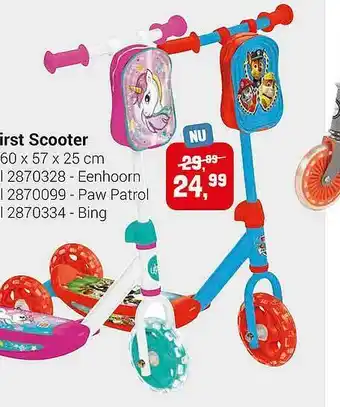 Lobbes First Scooter aanbieding