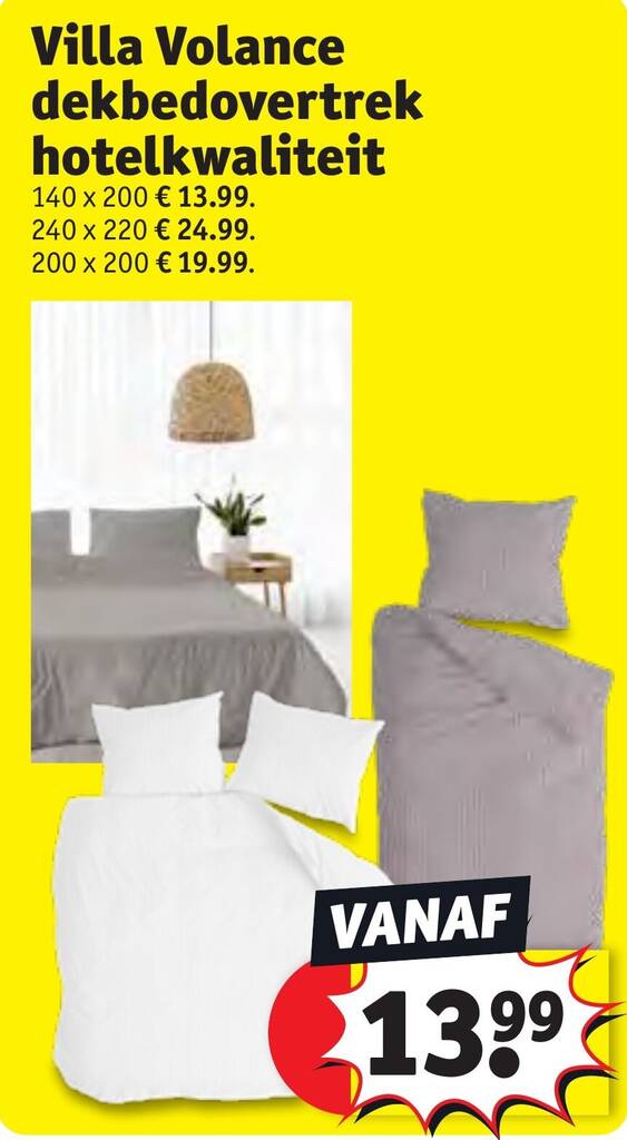 Villa Volance dekbedovertrek hotelkwaliteit aanbieding bij Kruidvat