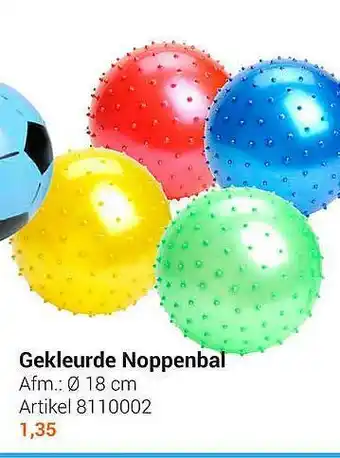 Lobbes Gekleurde Noppenbal aanbieding