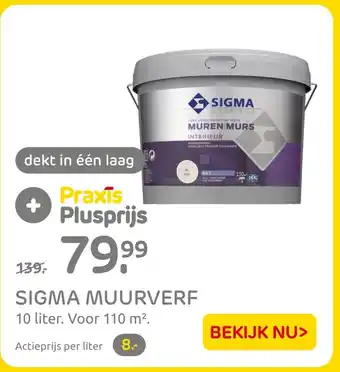Praxis Sigma muurverf aanbieding