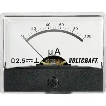 Conrad VOLTCRAFT AM-60X46/100µA/DC AM-60X46/100µA/DC Inbouwmeter AM-60X46/100µA/DC 100 µA Draaispoel aanbieding