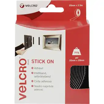 Conrad VELCRO VEL-EC60215 Klittenband Om vast te plakken Haak- en lusdeel (l x b) 2500 mm x 20 mm Zwart 2.5 m aanbieding