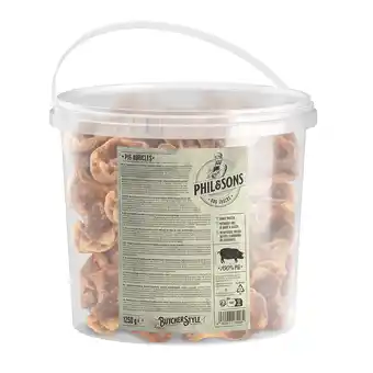 Zooplus 3x 1,25 kg Varkensoren in Bewaaremmer Hondensnacks aanbieding