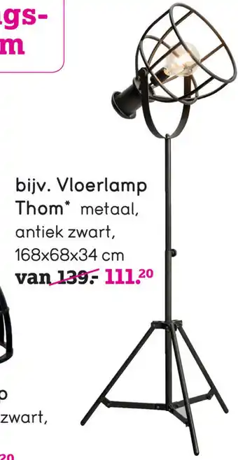 Leen Bakker Vloerlamp Thom aanbieding