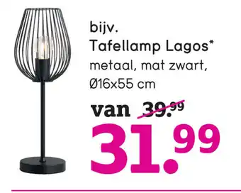 Leen Bakker Tafellamp Lagos aanbieding