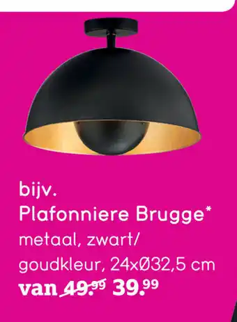 Leen Bakker Plafonniere Brugge aanbieding