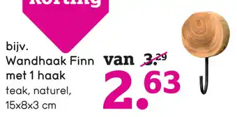 Leen Bakker Wandhak Finn aanbieding