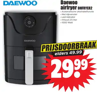 Dirk Daewoo airfryer DHFRYER2 aanbieding