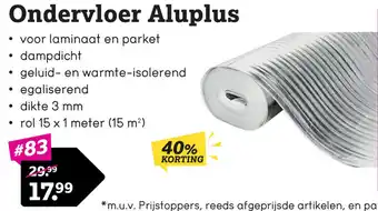 Leen Bakker Ondervloer Aluplus aanbieding