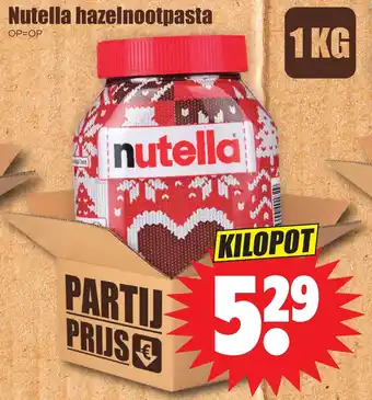 Dirk Nutella hazelnootpasta aanbieding