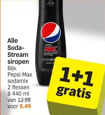 Albert Heijn Alle Sodastream siropen 440ml aanbieding