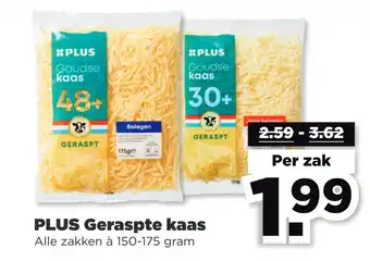 PLUS PLUS Geraspte kaas aanbieding