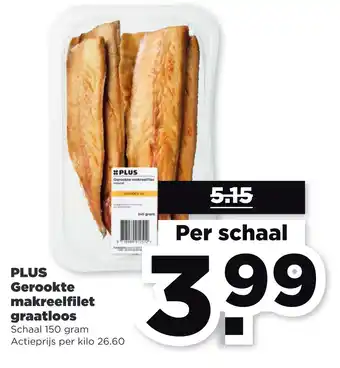 PLUS Gerookte makreelfilet graatloos aanbieding