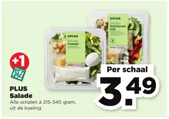 PLUS Salade per schaal aanbieding