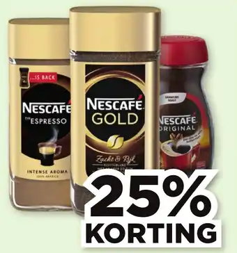 PLUS Nescafe oploskoffie 50-200 gram aanbieding