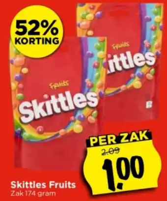 Vomar Voordeelmarkt Skittles fruits 174 gram aanbieding