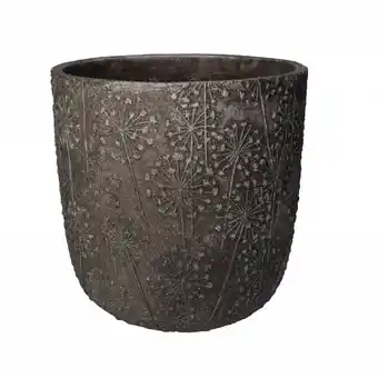 fonQ HD Collection Bloempot Paardenbloem - Grijs - Keramiek aanbieding