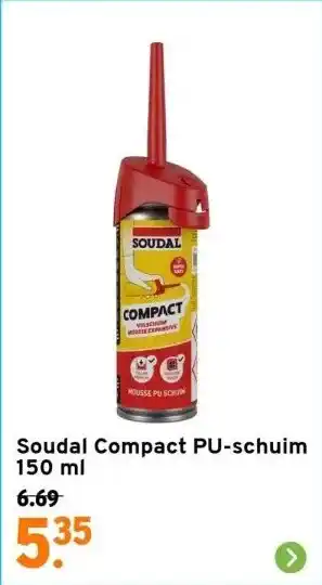 GAMMA Soudal Compact PU-schuim 150 ml aanbieding