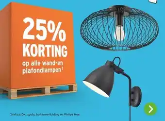 GAMMA op alle wand-en plafondlampen ¹ aanbieding