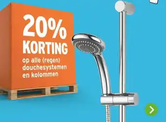 GAMMA op alle (regen) douchesystemen en kolommen aanbieding