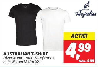 Australian T shirt Maten S XL aanbieding bij Action