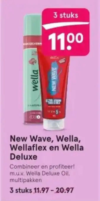 Etos New Wave, Wella, Wellaflex en Wella Deluxe 3 stuks aanbieding
