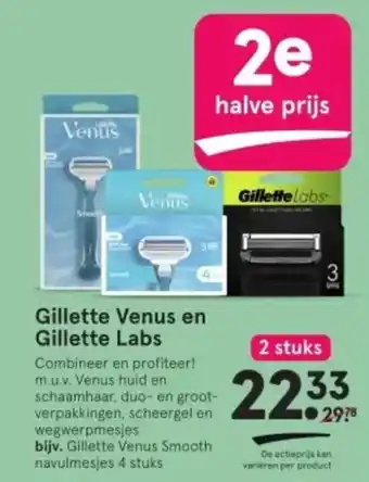 Etos Gillette Venus en Gillette Labs aanbieding