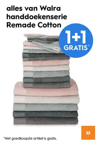 Blokker alles van Walra handdoekenserie Remade Cotton aanbieding