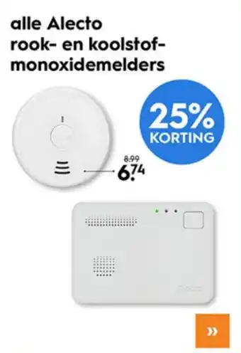 Blokker alle Alecto rook- en koolstofmonoxidemelders aanbieding