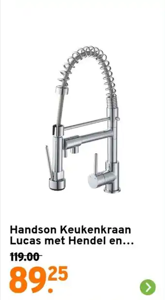 GAMMA Handson Keukenkraan Lucas met Hendel en. aanbieding