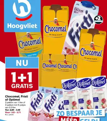 Hoogvliet Chocomel, Fristi of Optimel aanbieding