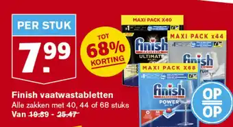 Hoogvliet Finish vaatwastabletten aanbieding