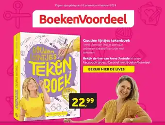 Boekenvoordeel Gouden lijntjes tekenboek aanbieding