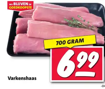 Nettorama Varkenshaas 700 GRAM aanbieding