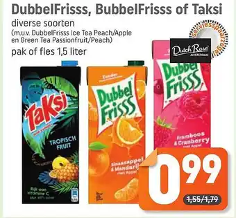 Dagwinkel Dubbelfrisss, bubbelfrisss of taksi 1.5 liter aanbieding