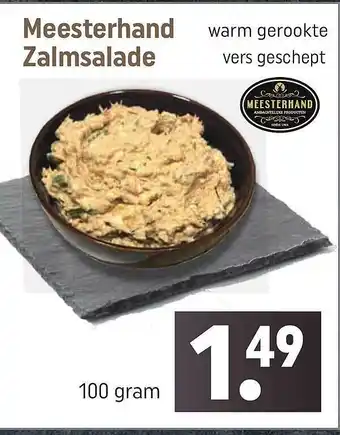 Dagwinkel Meesterhand zalmsalade 100 gram aanbieding