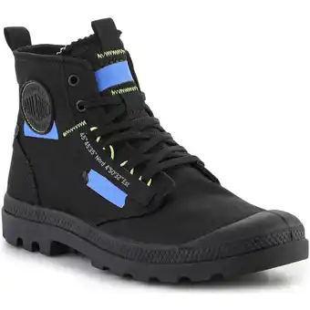 Spartoo Hoge Sneakers Palladium Pampa HI Re-Craft Black/Blue 77220-005-M aanbieding