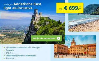 Bolderman Excursiereizen 10 dagen Adriatische Kust light all-inclusive aanbieding