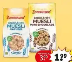 Kruidvat Krokante muesli Chocolade en Naturel aanbieding