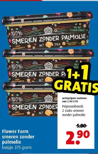 Boni Flower Farm smeren zonder palmolie 375 gram aanbieding