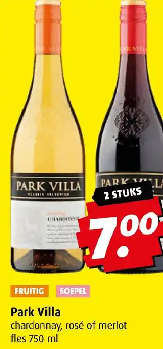 Boni Park Villa chardonnay, rosé of merlot  750 ml aanbieding