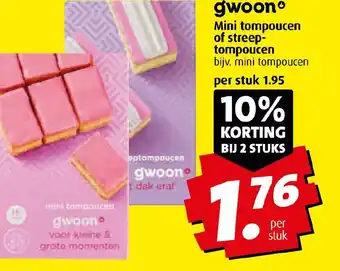 Boni gwoon Mini tompoucen of streep tompoucen aanbieding