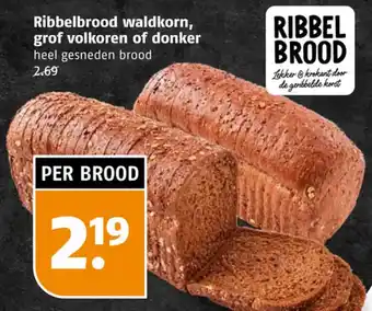 Poiesz Ribbelbrood waldkorn, grof volkoren of donker aanbieding