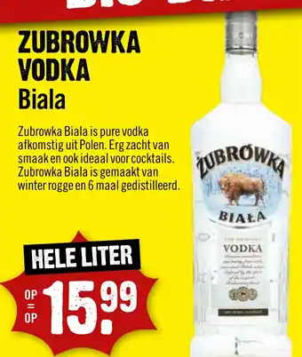 Dirck 3 ZUBROWKA VODKA Biala aanbieding